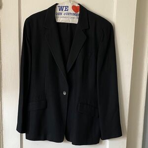 Linda Allard Ellen Tracy Classic Black Women's Blazer